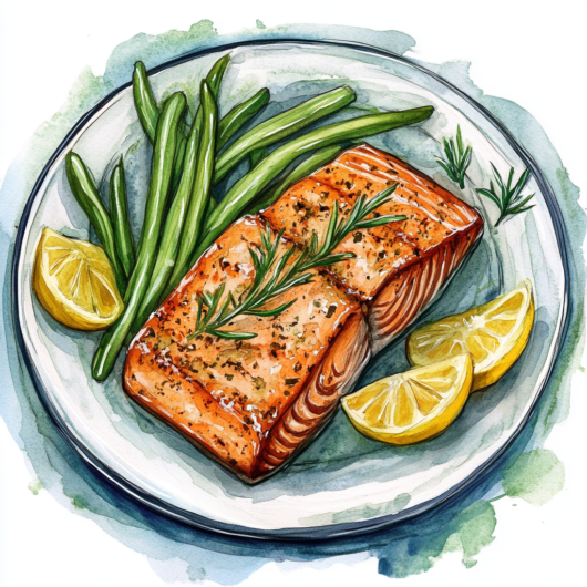 Lemon Herb Salmon with Green Beans