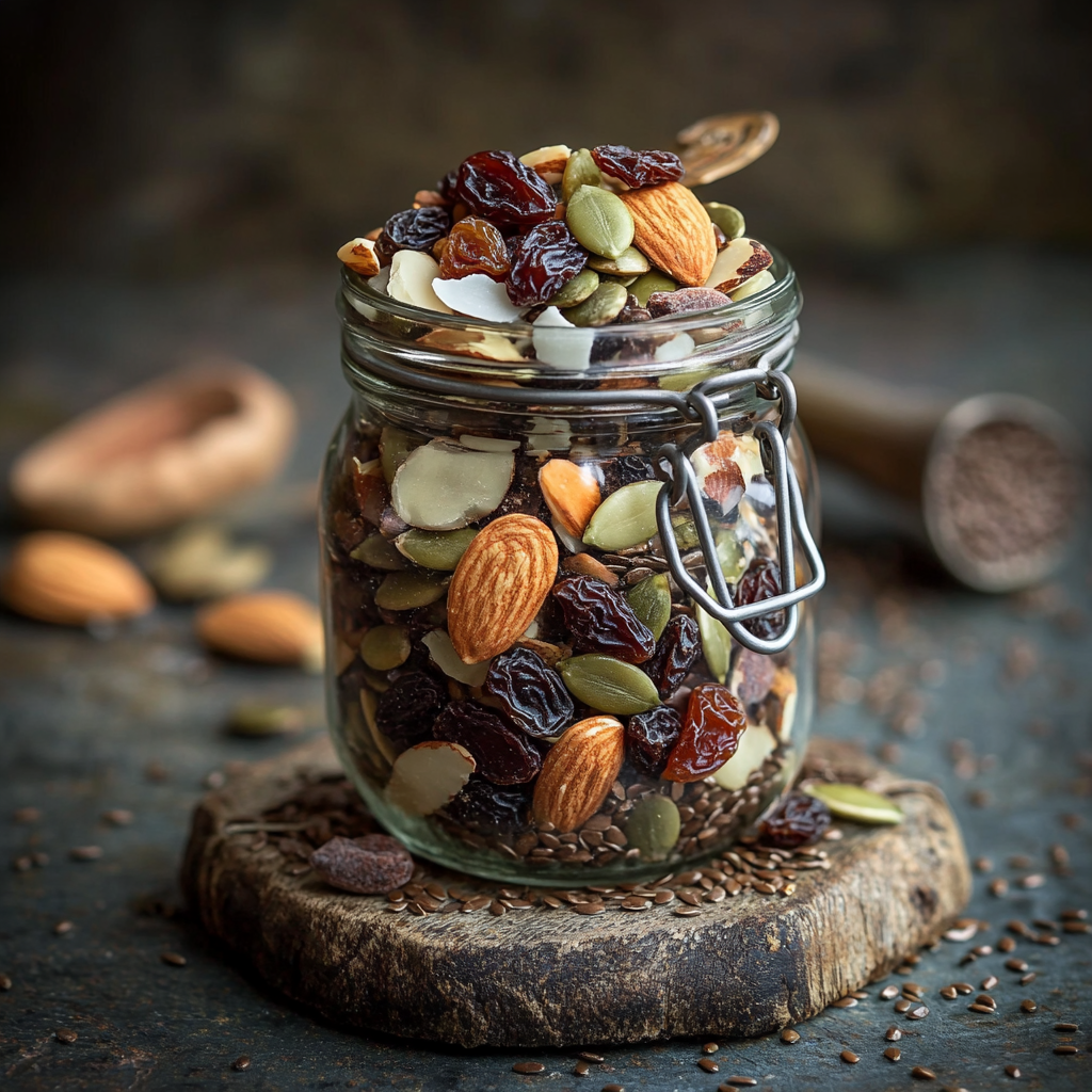No-Bake Travel Trail Mix (Mason Jar Edition)