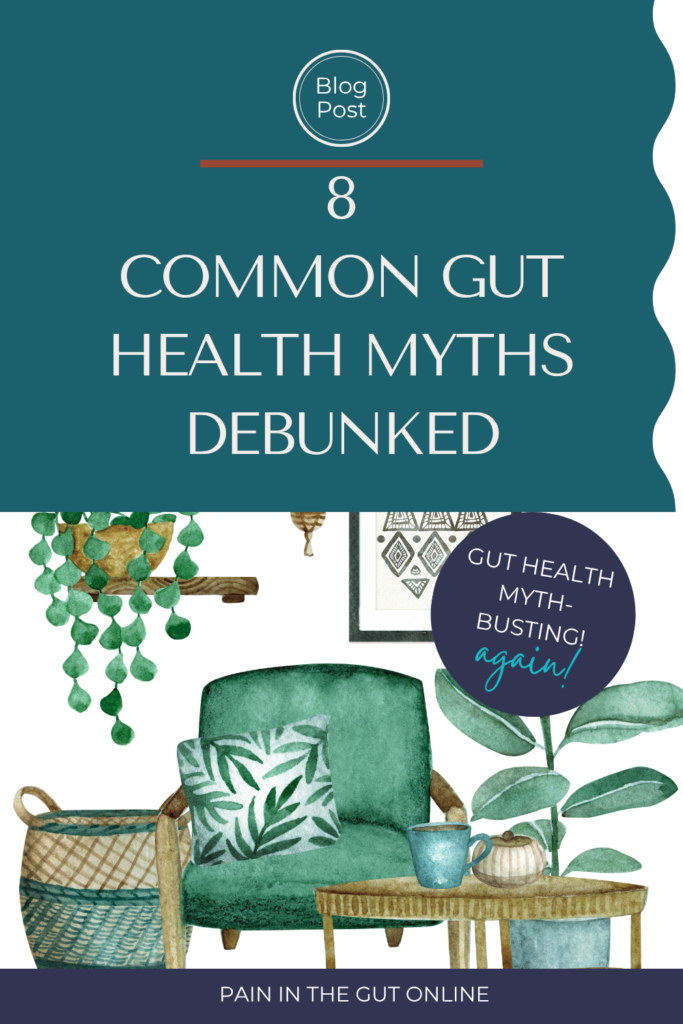 common gut health myths pinterest pin graphic