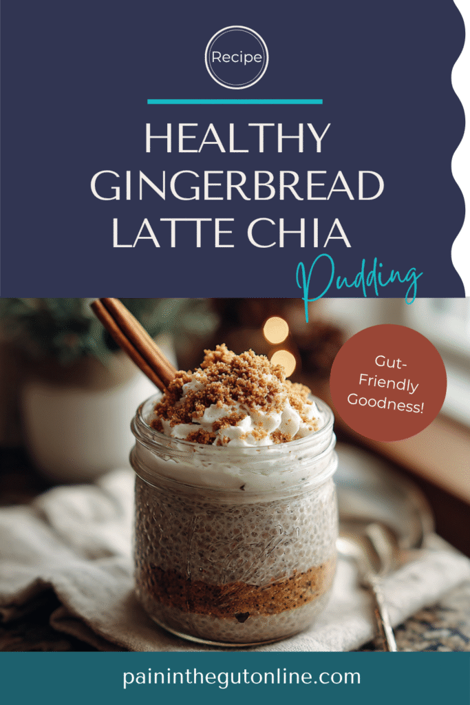 Spiced gingerbread latte chia pudding a jar full of warm holiday flavors