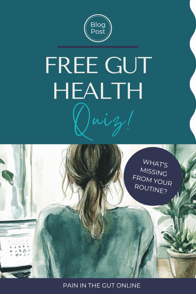gut health quiz - woman taking the quiz on her laptop