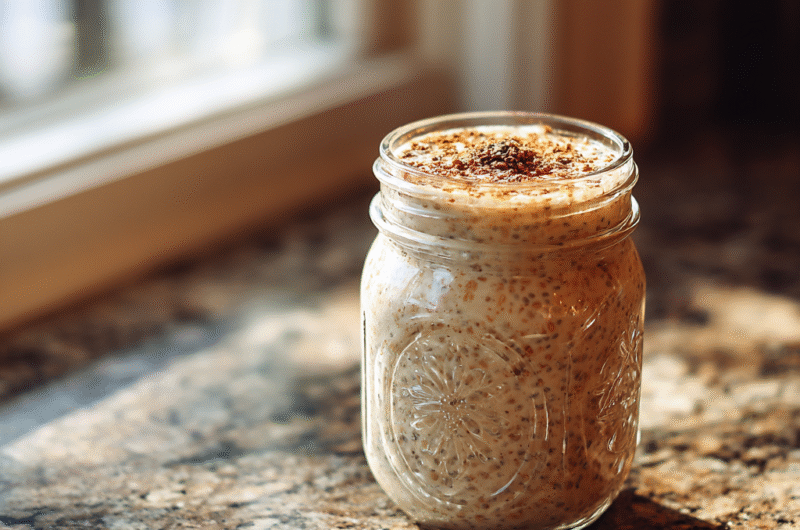 Easy Eggnog Chia Pudding