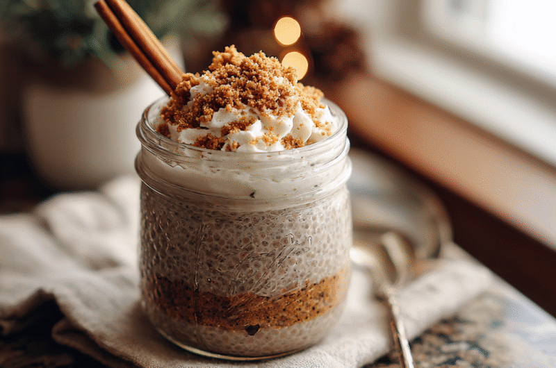 Gingerbread Latte Chia Pudding (Tastes Like Christmas in a Jar)
