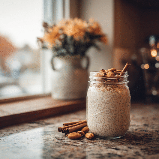 Vanilla Almond Chia Pudding with Cinnamon