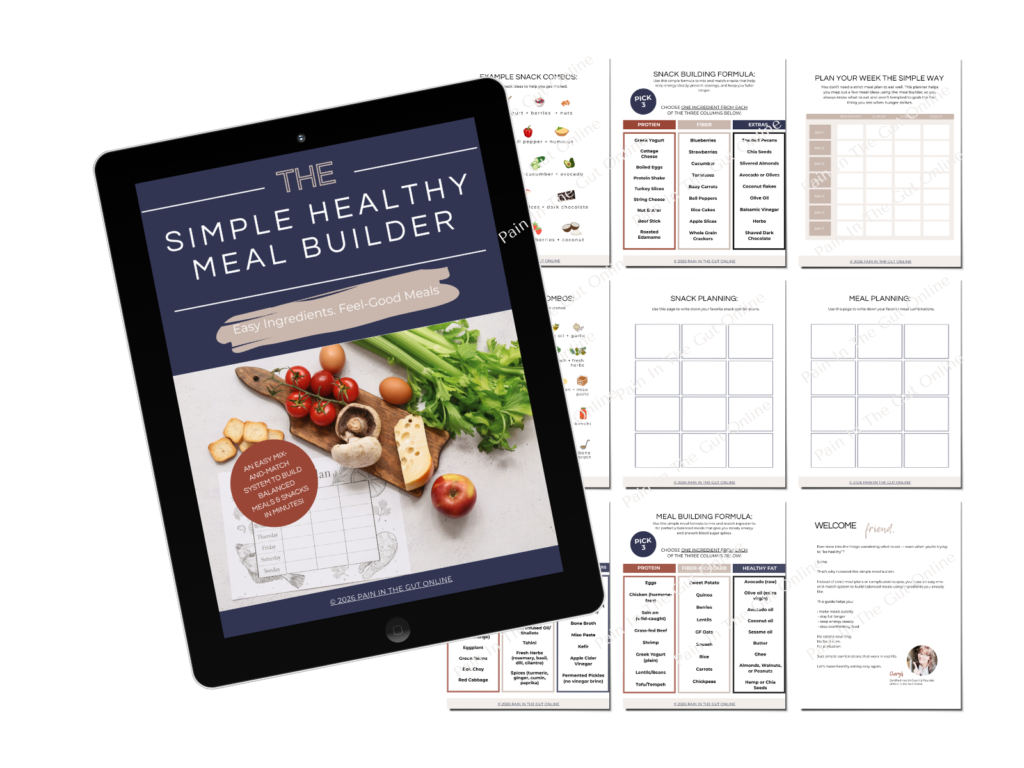 Simple Healthy Meal Builder Mockup images of the pages inside the pdf