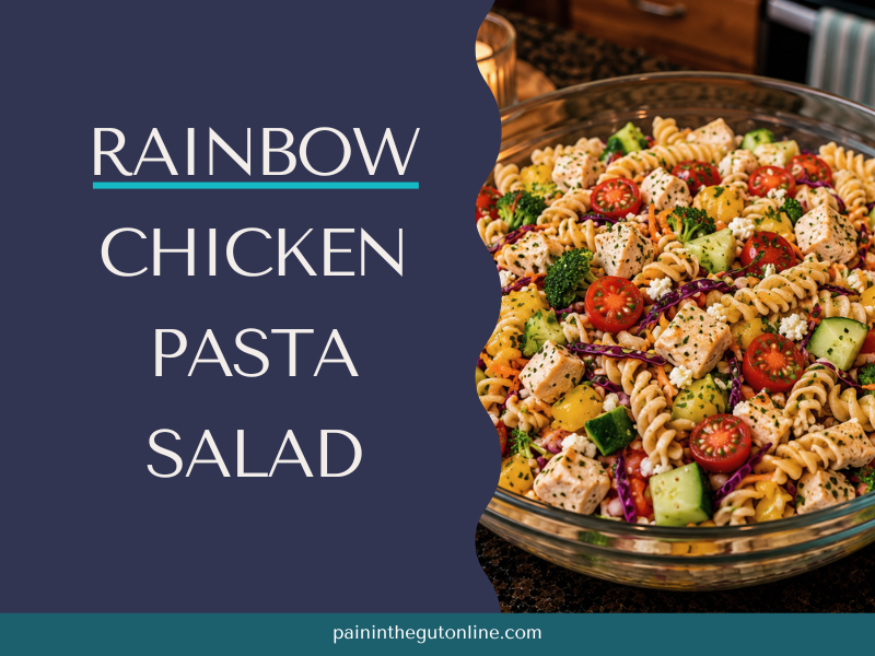 rainbow chicken pasta salad