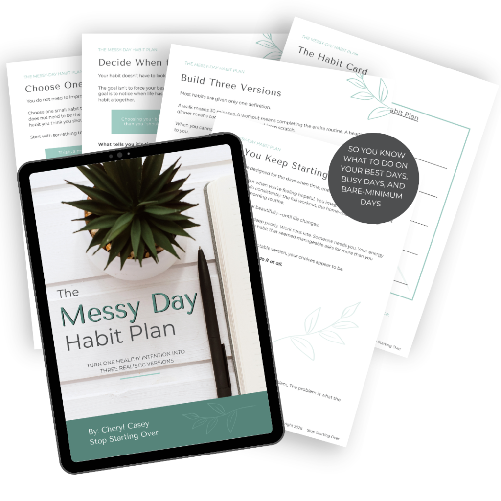 Messy Day Habit Plan Mockup of pages inside the PDF